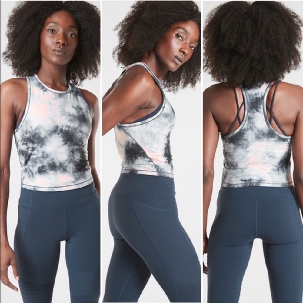 Athleta Shanti Ice Dye Crop Tank top
